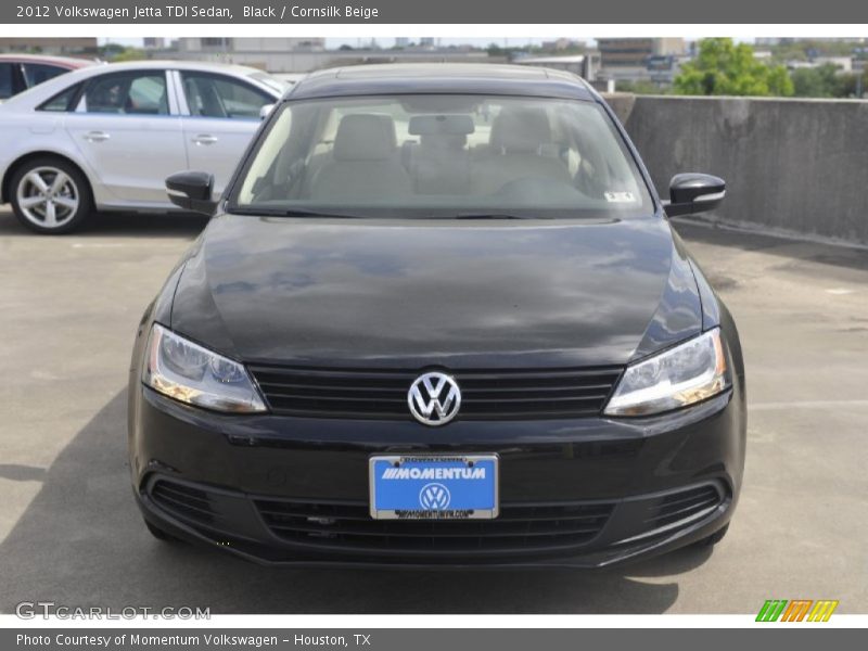 Black / Cornsilk Beige 2012 Volkswagen Jetta TDI Sedan