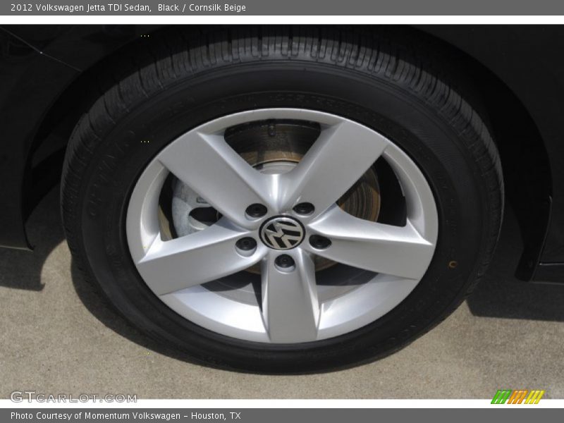 Black / Cornsilk Beige 2012 Volkswagen Jetta TDI Sedan