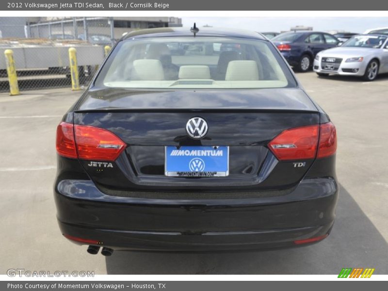 Black / Cornsilk Beige 2012 Volkswagen Jetta TDI Sedan