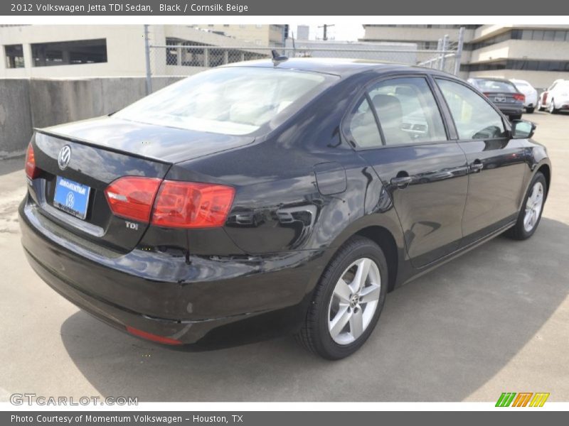 Black / Cornsilk Beige 2012 Volkswagen Jetta TDI Sedan