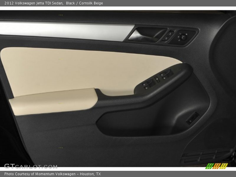 Black / Cornsilk Beige 2012 Volkswagen Jetta TDI Sedan