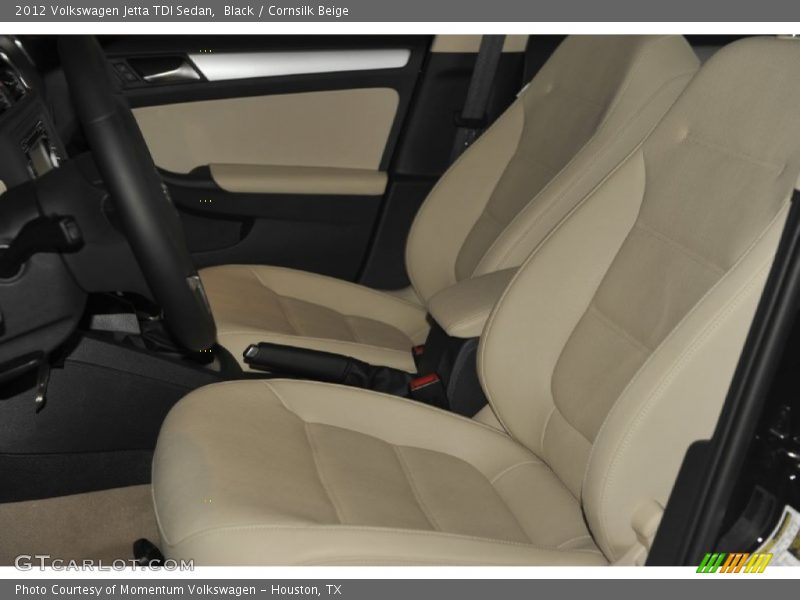 Black / Cornsilk Beige 2012 Volkswagen Jetta TDI Sedan