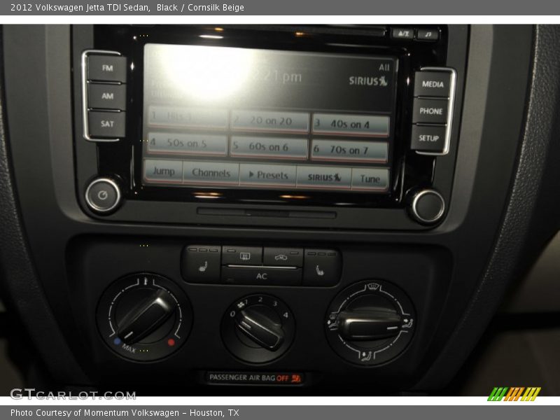 Black / Cornsilk Beige 2012 Volkswagen Jetta TDI Sedan
