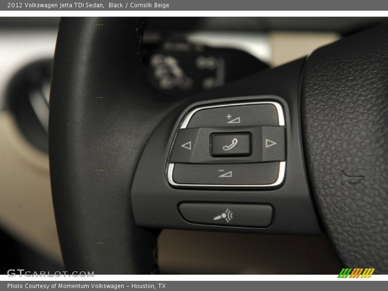 Black / Cornsilk Beige 2012 Volkswagen Jetta TDI Sedan
