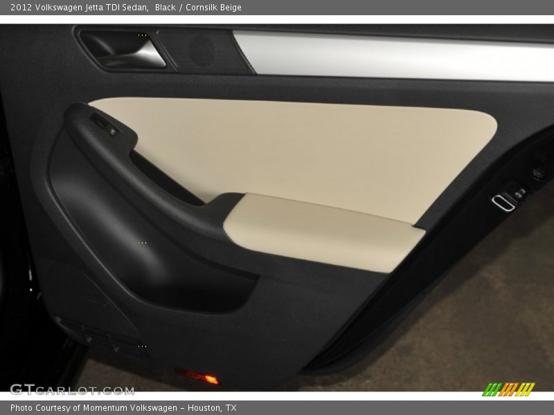 Black / Cornsilk Beige 2012 Volkswagen Jetta TDI Sedan
