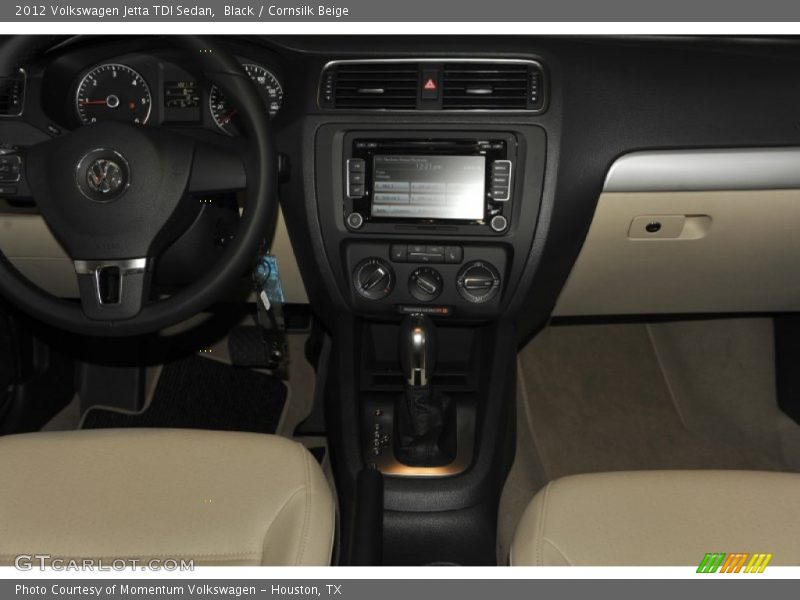 Black / Cornsilk Beige 2012 Volkswagen Jetta TDI Sedan