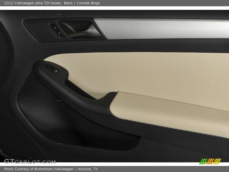 Black / Cornsilk Beige 2012 Volkswagen Jetta TDI Sedan