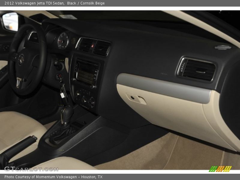 Black / Cornsilk Beige 2012 Volkswagen Jetta TDI Sedan
