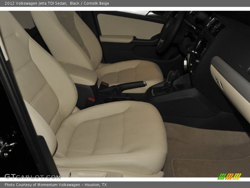Black / Cornsilk Beige 2012 Volkswagen Jetta TDI Sedan
