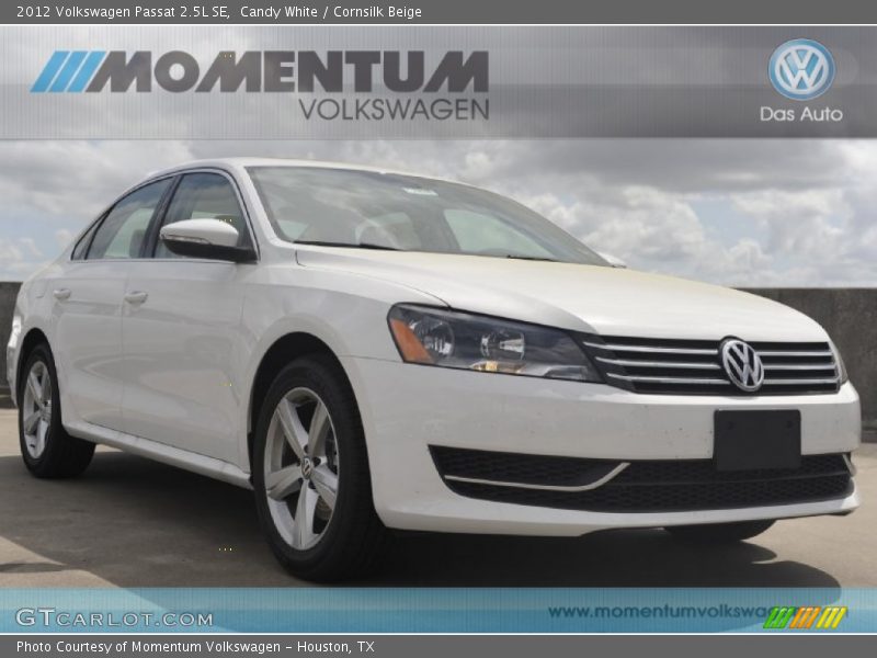 Candy White / Cornsilk Beige 2012 Volkswagen Passat 2.5L SE