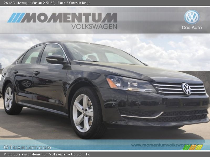 Black / Cornsilk Beige 2012 Volkswagen Passat 2.5L SE