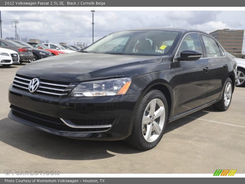 Black / Cornsilk Beige 2012 Volkswagen Passat 2.5L SE
