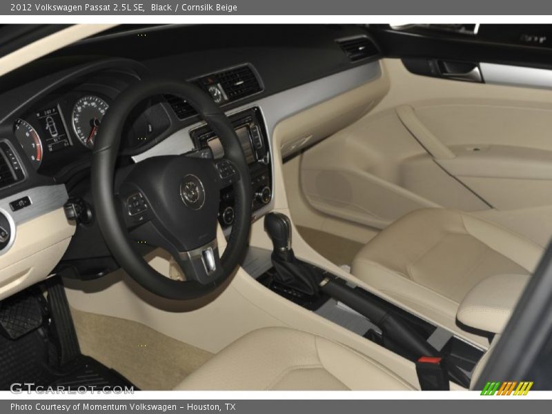 Black / Cornsilk Beige 2012 Volkswagen Passat 2.5L SE