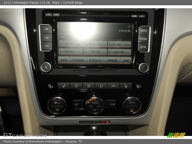 Black / Cornsilk Beige 2012 Volkswagen Passat 2.5L SE