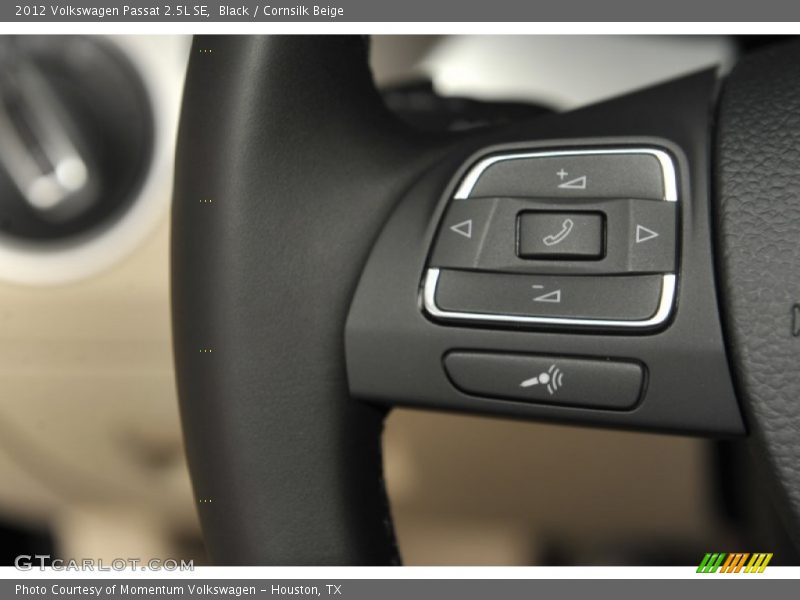 Black / Cornsilk Beige 2012 Volkswagen Passat 2.5L SE