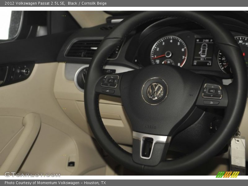 Black / Cornsilk Beige 2012 Volkswagen Passat 2.5L SE