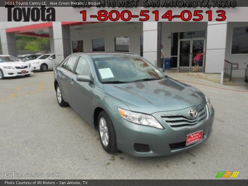 Aloe Green Metallic / Bisque 2011 Toyota Camry LE