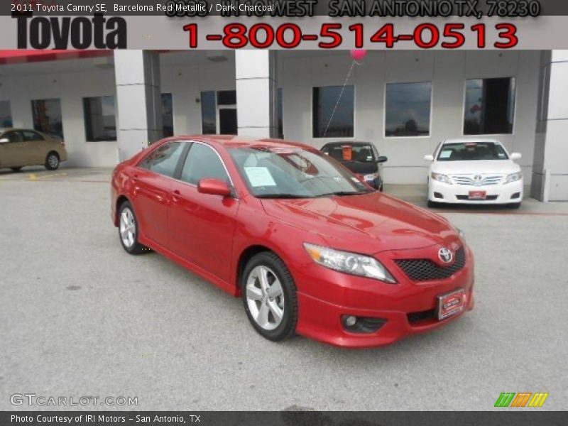 Barcelona Red Metallic / Dark Charcoal 2011 Toyota Camry SE
