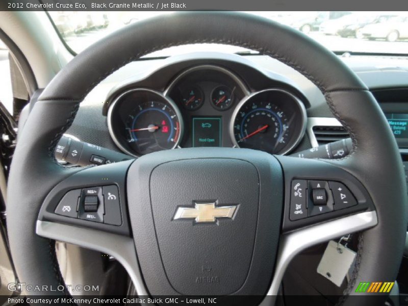 Black Granite Metallic / Jet Black 2012 Chevrolet Cruze Eco