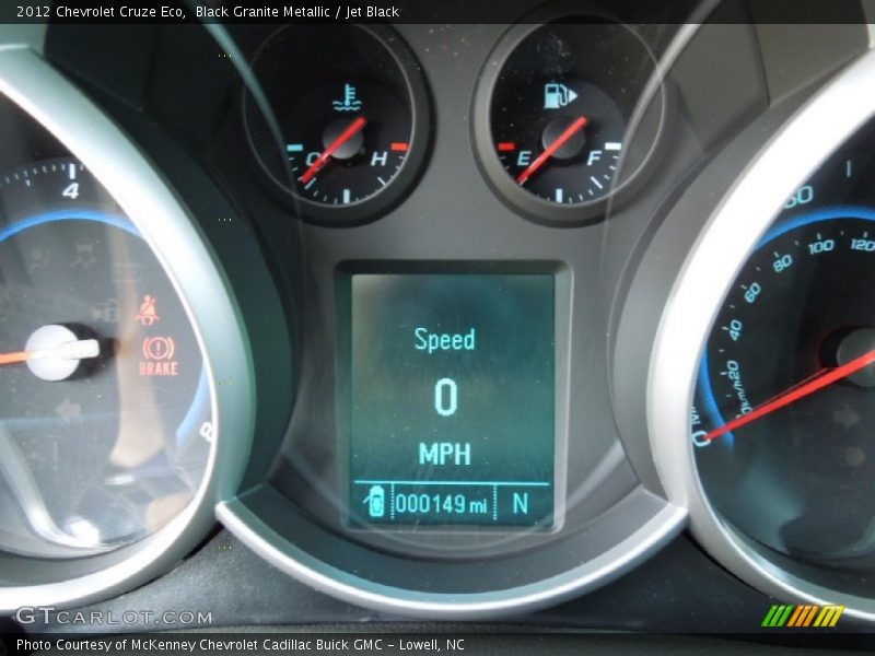 Black Granite Metallic / Jet Black 2012 Chevrolet Cruze Eco