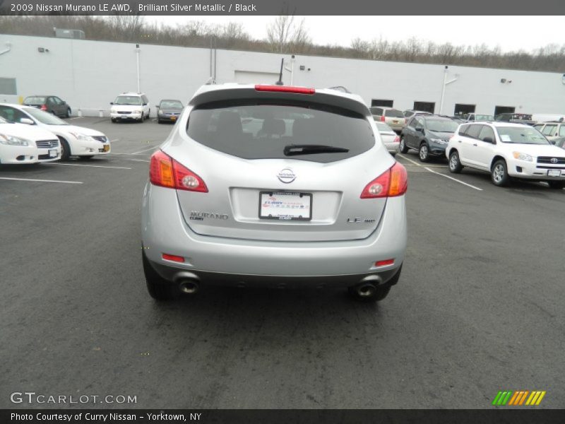 Brilliant Silver Metallic / Black 2009 Nissan Murano LE AWD