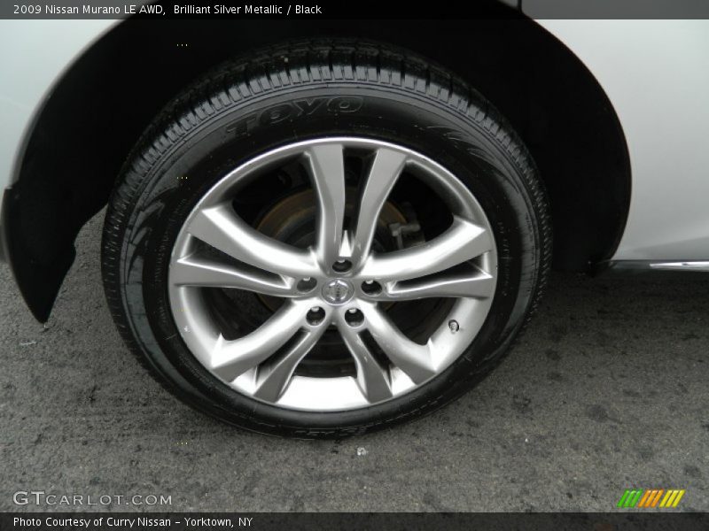 Brilliant Silver Metallic / Black 2009 Nissan Murano LE AWD