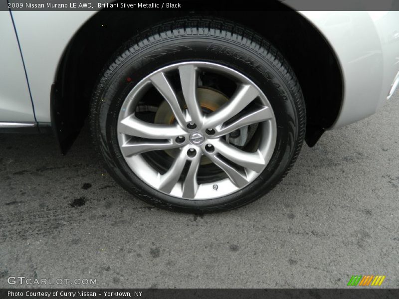 Brilliant Silver Metallic / Black 2009 Nissan Murano LE AWD