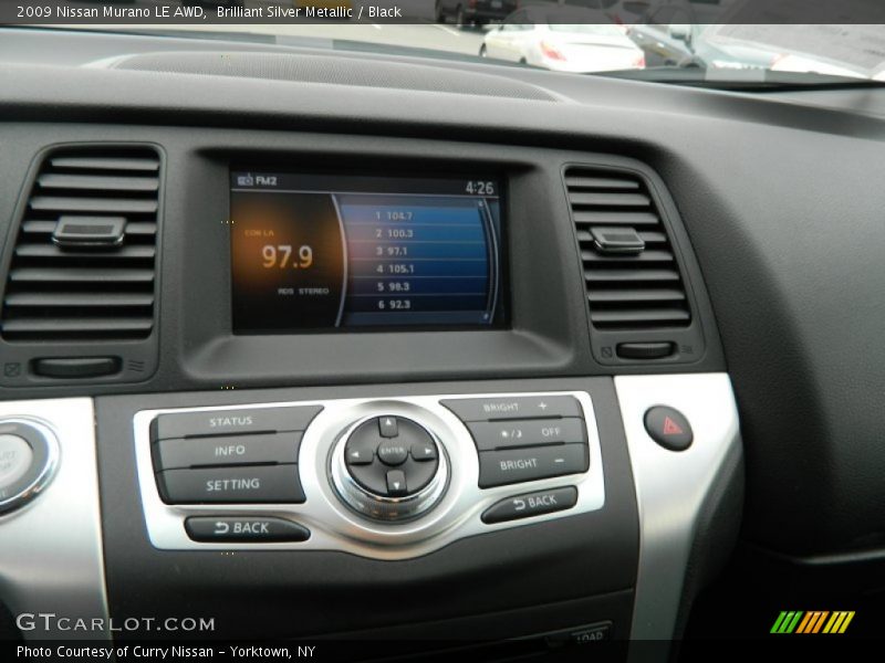 Brilliant Silver Metallic / Black 2009 Nissan Murano LE AWD