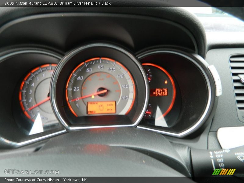 Brilliant Silver Metallic / Black 2009 Nissan Murano LE AWD