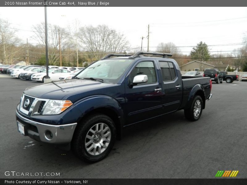 Navy Blue / Beige 2010 Nissan Frontier LE Crew Cab 4x4