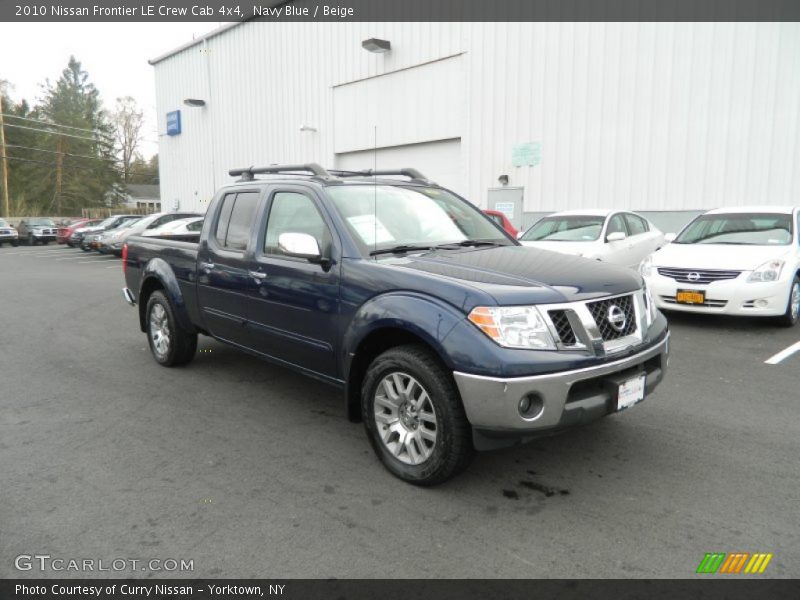 Navy Blue / Beige 2010 Nissan Frontier LE Crew Cab 4x4