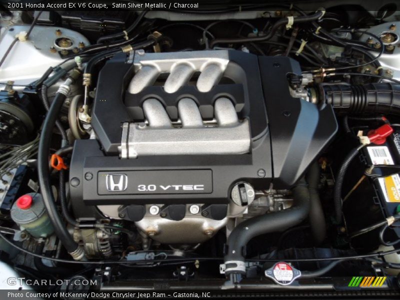 Satin Silver Metallic / Charcoal 2001 Honda Accord EX V6 Coupe