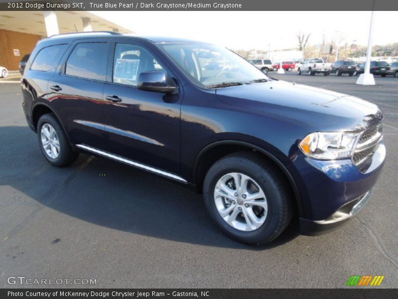 True Blue Pearl / Dark Graystone/Medium Graystone 2012 Dodge Durango SXT