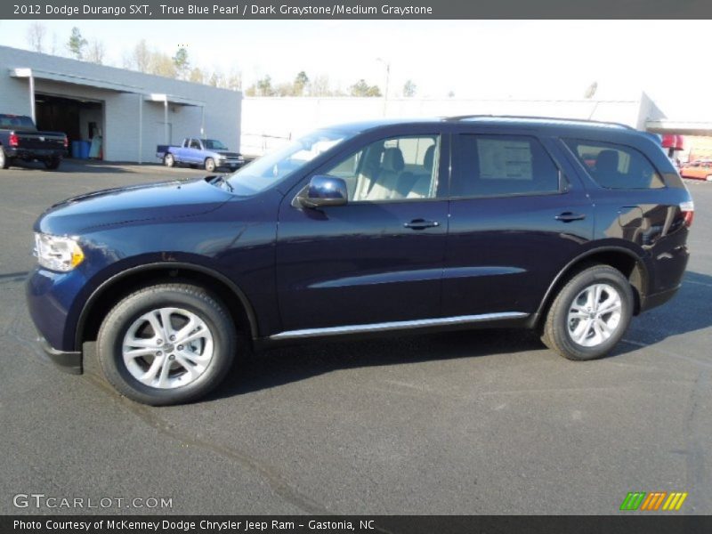 True Blue Pearl / Dark Graystone/Medium Graystone 2012 Dodge Durango SXT