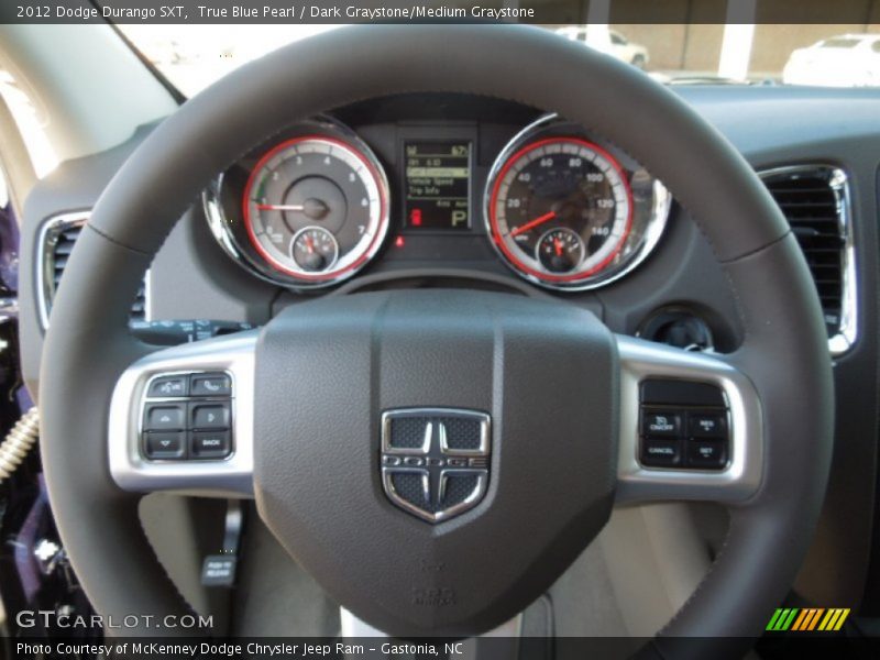 True Blue Pearl / Dark Graystone/Medium Graystone 2012 Dodge Durango SXT