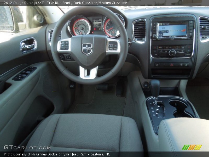 True Blue Pearl / Dark Graystone/Medium Graystone 2012 Dodge Durango SXT