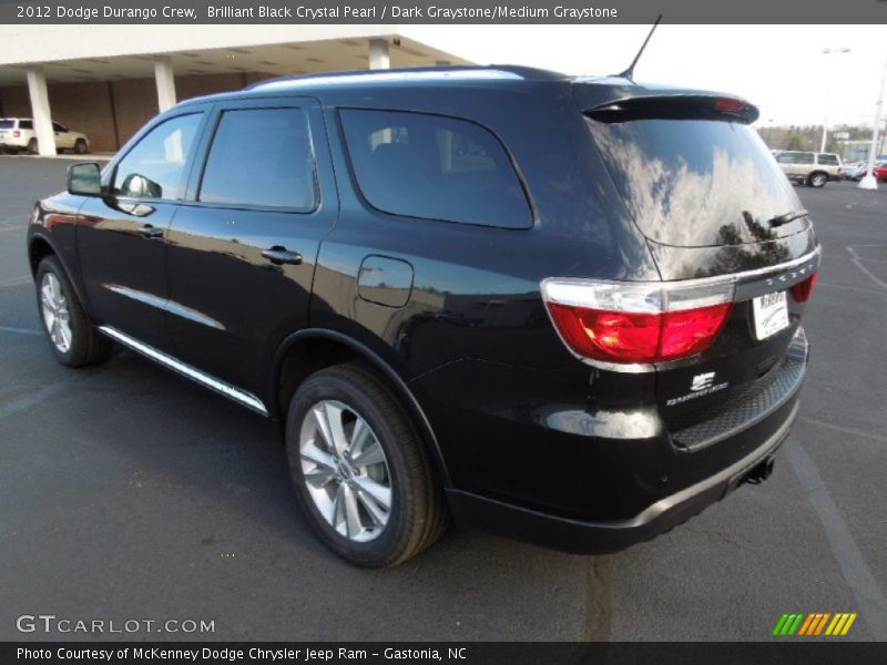 Brilliant Black Crystal Pearl / Dark Graystone/Medium Graystone 2012 Dodge Durango Crew
