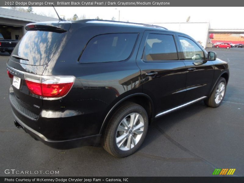 Brilliant Black Crystal Pearl / Dark Graystone/Medium Graystone 2012 Dodge Durango Crew