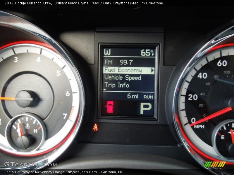 Brilliant Black Crystal Pearl / Dark Graystone/Medium Graystone 2012 Dodge Durango Crew