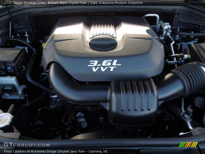 Brilliant Black Crystal Pearl / Dark Graystone/Medium Graystone 2012 Dodge Durango Crew