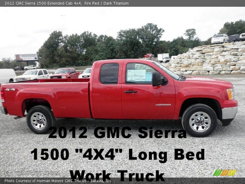 Fire Red / Dark Titanium 2012 GMC Sierra 1500 Extended Cab 4x4