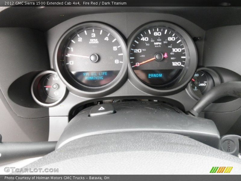 Fire Red / Dark Titanium 2012 GMC Sierra 1500 Extended Cab 4x4