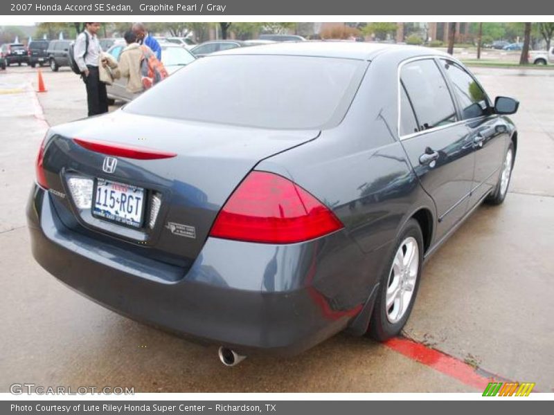 Graphite Pearl / Gray 2007 Honda Accord SE Sedan