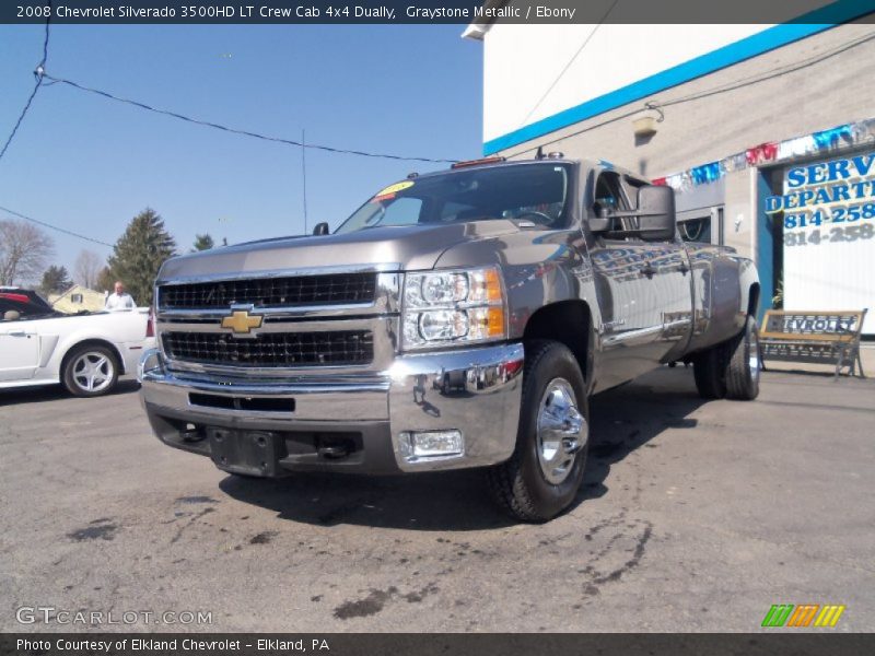 Graystone Metallic / Ebony 2008 Chevrolet Silverado 3500HD LT Crew Cab 4x4 Dually