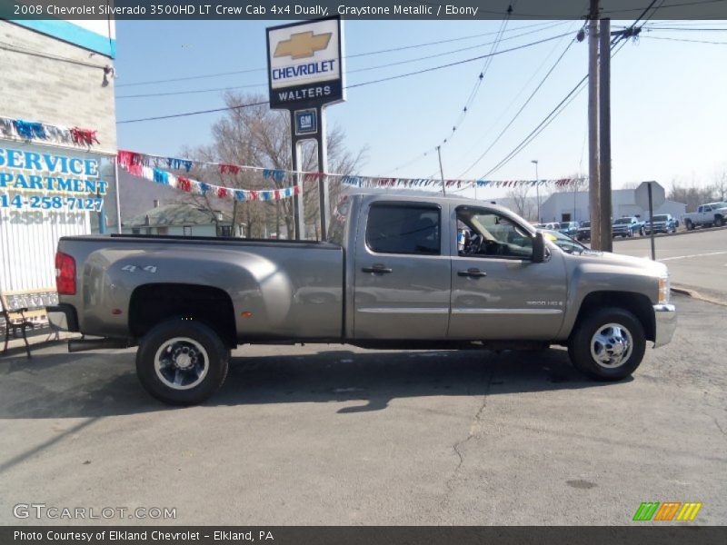 Graystone Metallic / Ebony 2008 Chevrolet Silverado 3500HD LT Crew Cab 4x4 Dually