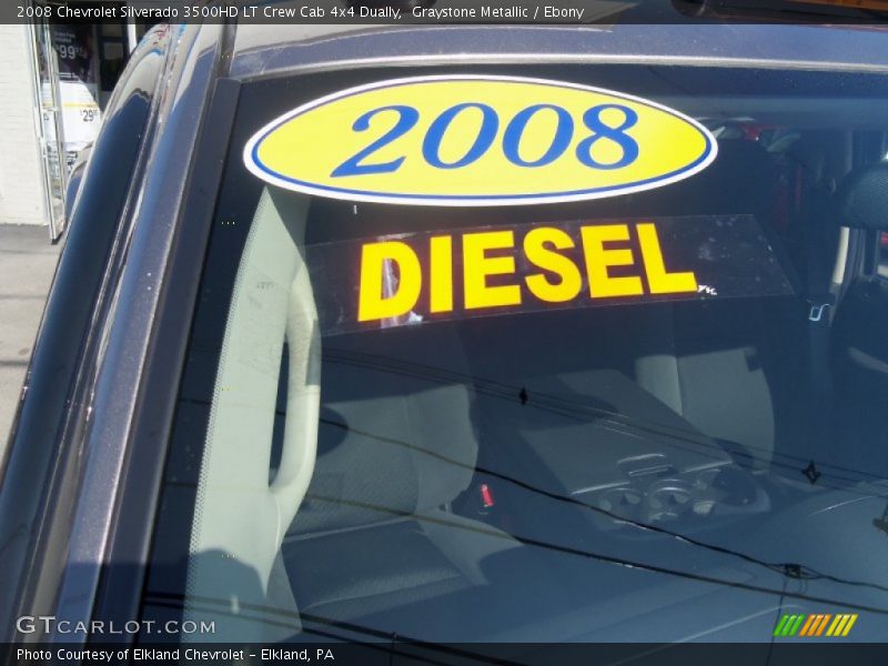 Graystone Metallic / Ebony 2008 Chevrolet Silverado 3500HD LT Crew Cab 4x4 Dually