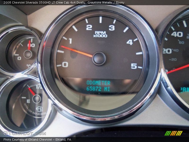 Graystone Metallic / Ebony 2008 Chevrolet Silverado 3500HD LT Crew Cab 4x4 Dually
