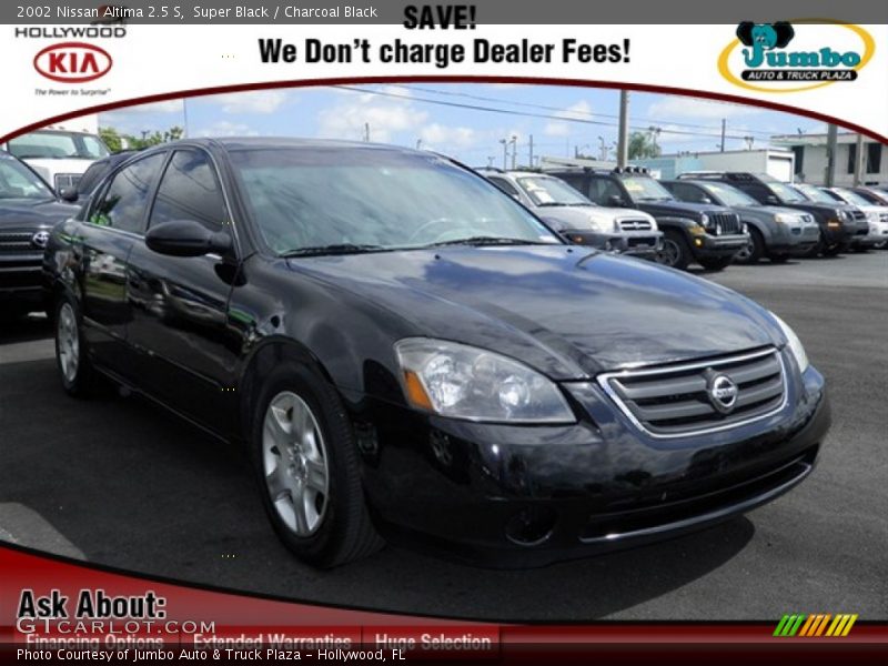 Super Black / Charcoal Black 2002 Nissan Altima 2.5 S