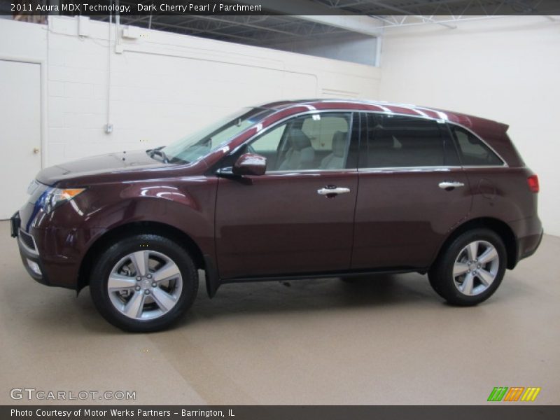 Dark Cherry Pearl / Parchment 2011 Acura MDX Technology