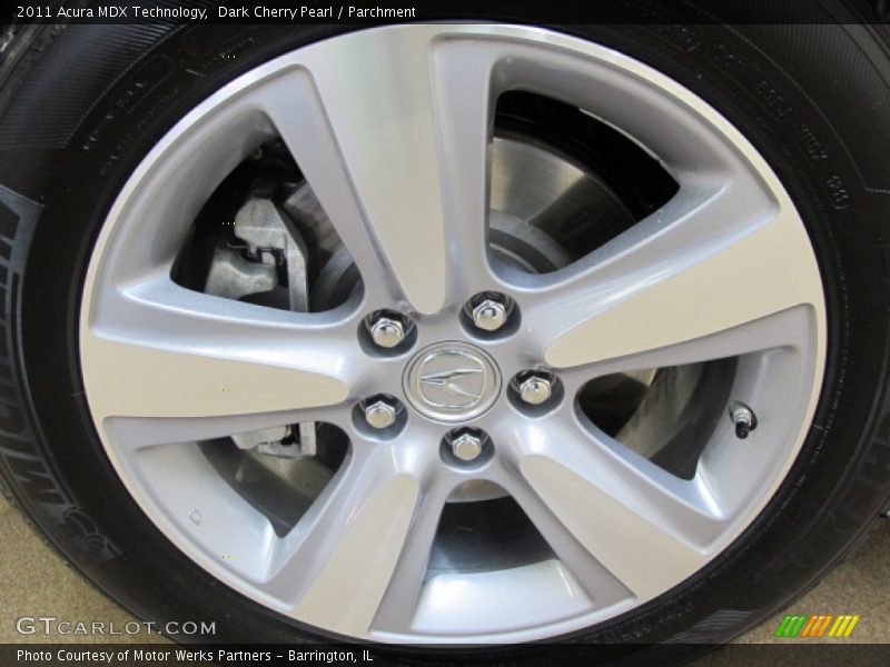 Dark Cherry Pearl / Parchment 2011 Acura MDX Technology